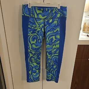 Lilly Pulitzer Blue and Green Patterned Leggings